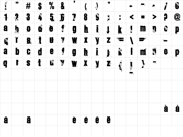 OLYMPIQUES Regular Character Map