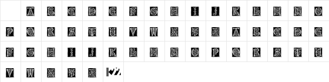Napoli Initials Regular Character Map