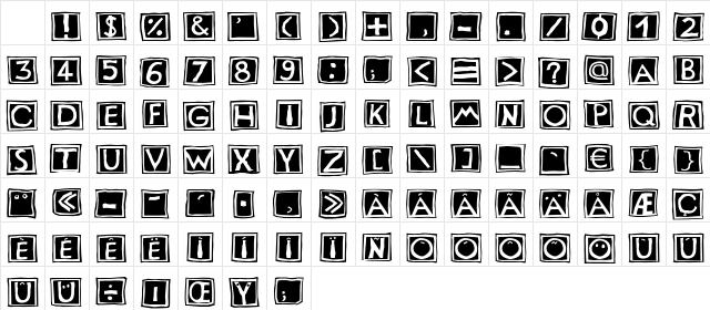 Stempel LT Std 2 Regular Character Map Stempel LT Std 2 Regular Character Map