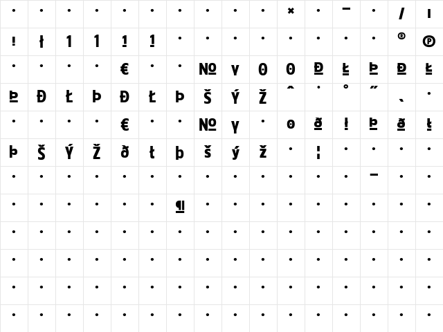 GovanThree-Expert Regular Character Map GovanThree-Expert Regular Character Map