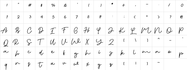 Orabelle Regular Character Map