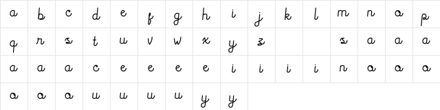 Rocklen Script Demo Regular Character Map