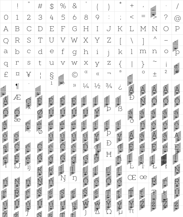 XXII Geom Slab DEMO Light Character Map XXII Geom Slab DEMO Light Character Map