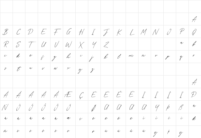 Tantinotes Regular Character Map Tantinotes Regular Character Map