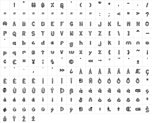 hollow mummy display - Personal Regular Character Map
