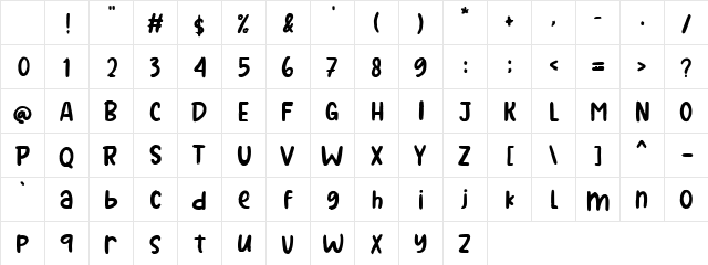 King Trufle Regular Character Map King Trufle Regular Character Map