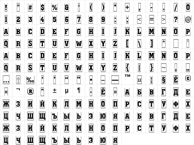 a_AssuanTitulCmFr Medium Character Map