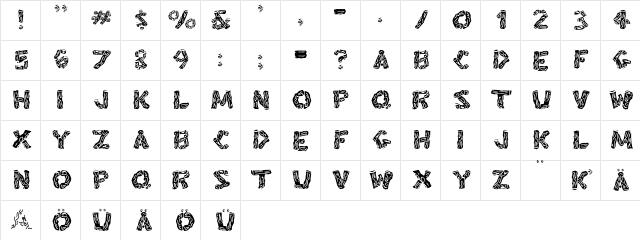 BlackSplinters Regular Character Map BlackSplinters Regular Character Map