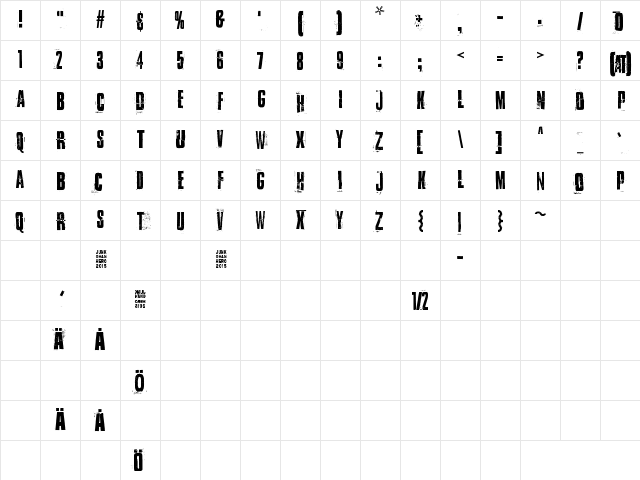 I Did It My Way Regular Character Map