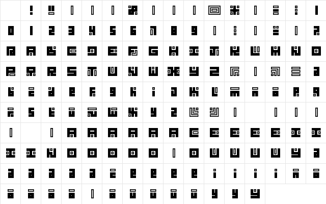 Kuficology Unica Regular Character Map Kuficology Unica Regular Character Map