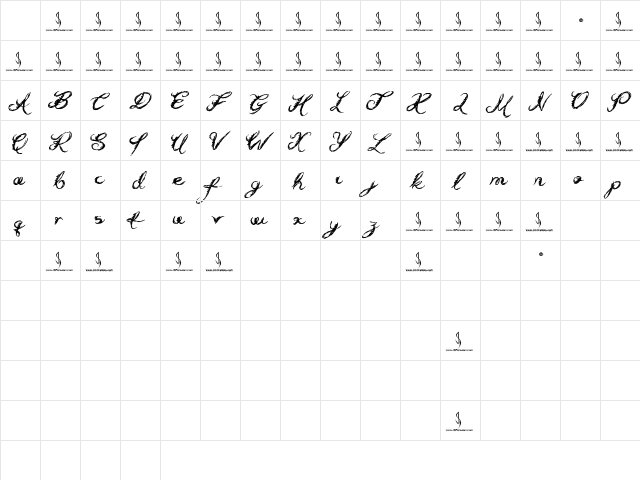 Holly Hood Regular Character Map