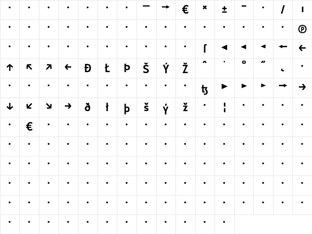 CstBerlinWest MediumExp Character Map