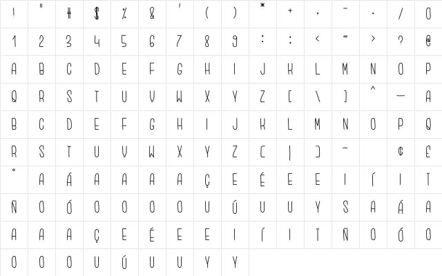 Amelie Camille Regular Character Map