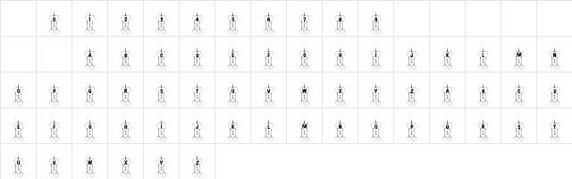 101! Heart Catcher Regular Character Map