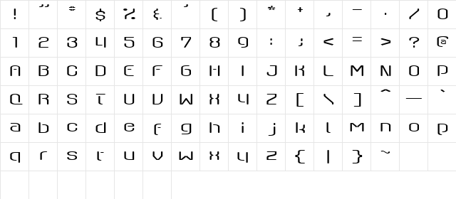 Axaxax Light Character Map