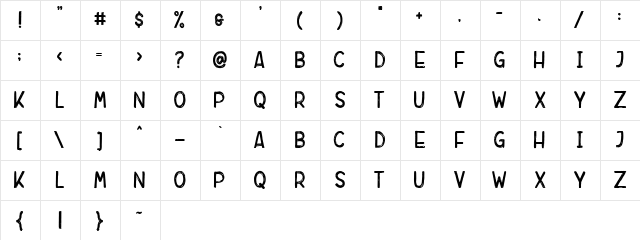 Rebrush Regular Character Map Rebrush Regular Character Map