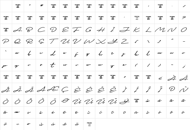 This is Signature Regular Character Map This is Signature Regular Character Map