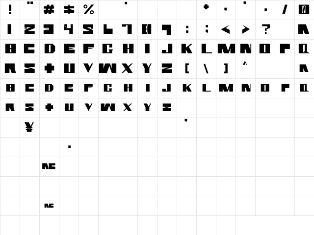 Rammstein Font By: AiR Rammstein Font BY: AiR Character Map