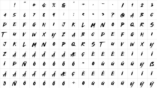 Royal Fighter Regular Character Map Royal Fighter Regular Character Map