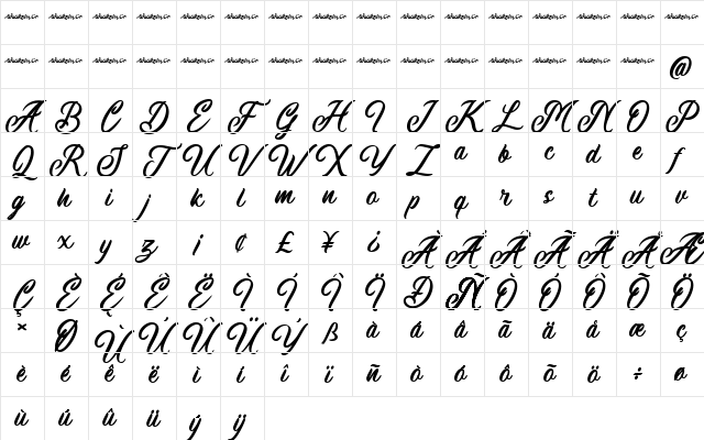 MachineatDemo Regular Character Map