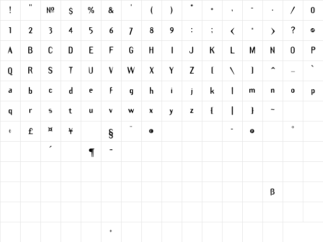 Draft Plate Black Character Map