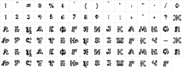 X_Cactus Black Character Map