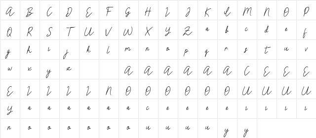 Claressa Demo Regular Character Map Claressa Demo Regular Character Map
