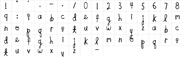 Monster Paparazzi Regular Character Map