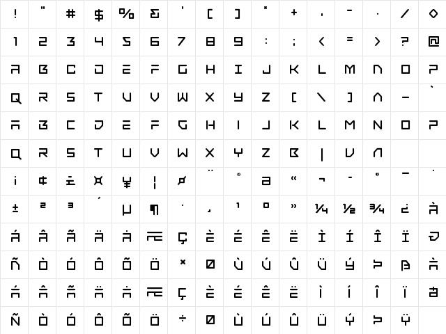 Tempest Apache Title Regular Character Map