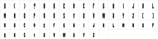 ARROWMAN FONTDEMO Regular Character Map ARROWMAN FONTDEMO Regular Character Map