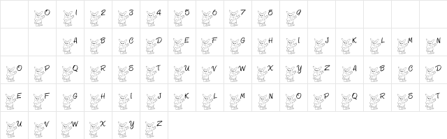 101! Bunny SayZ... Regular Character Map