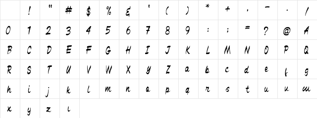 Black Miesee Regular Character Map Black Miesee Regular Character Map