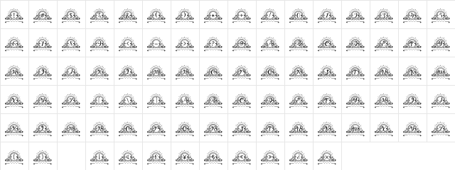 Belove Monogram Regular Character Map Belove Monogram Regular Character Map