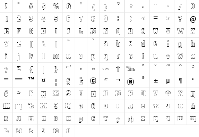 a_AssuanOtl Medium Character Map