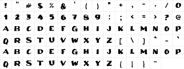 a Akuilah Regular Character Map