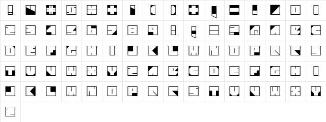 Four Four Black Character Map