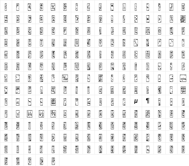 a_VizoraCmInkb Regular Character Map a_VizoraCmInkb Regular Character Map