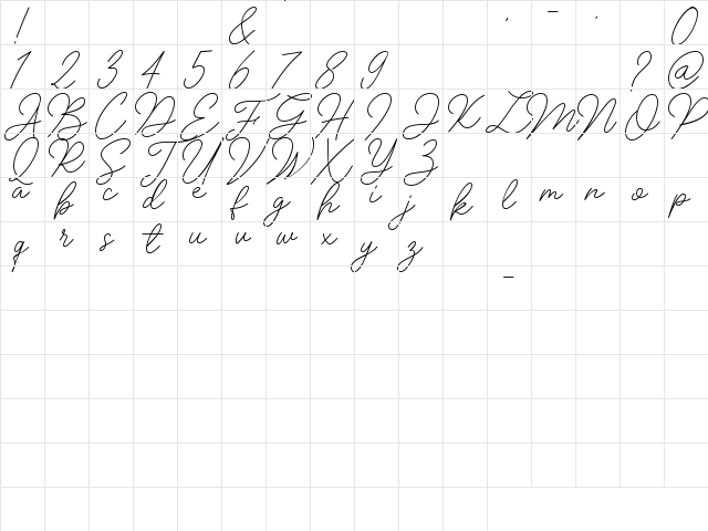 Insta Story Signature Regular Character Map