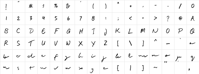 Buadly Signature Regular Character Map Buadly Signature Regular Character Map