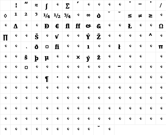 PageSerif-BoldExpert Regular Character Map PageSerif-BoldExpert Regular Character Map