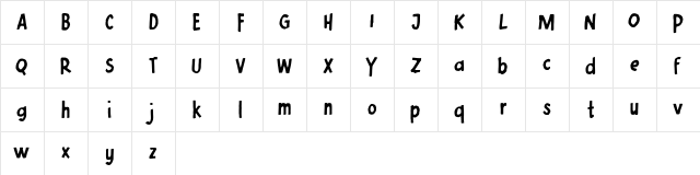 KOSMIK FREE Regular Character Map KOSMIK FREE Regular Character Map