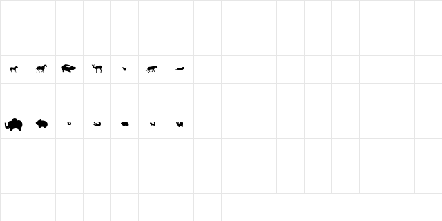 Zoodemo Regular Character Map