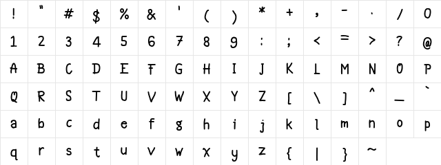 Hellowen Regular Character Map Hellowen Regular Character Map