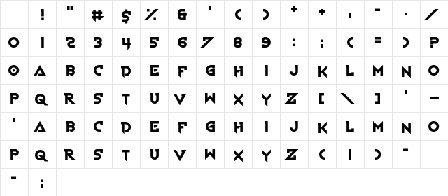 Voice In My Head Regular Character Map