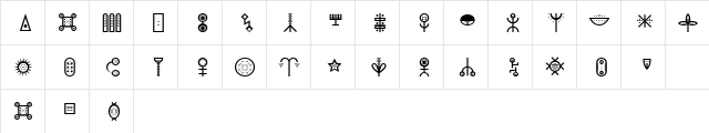 Yisana-Ornaments Regular Character Map