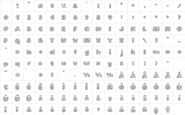 OCEAN WAVE Regular Character Map