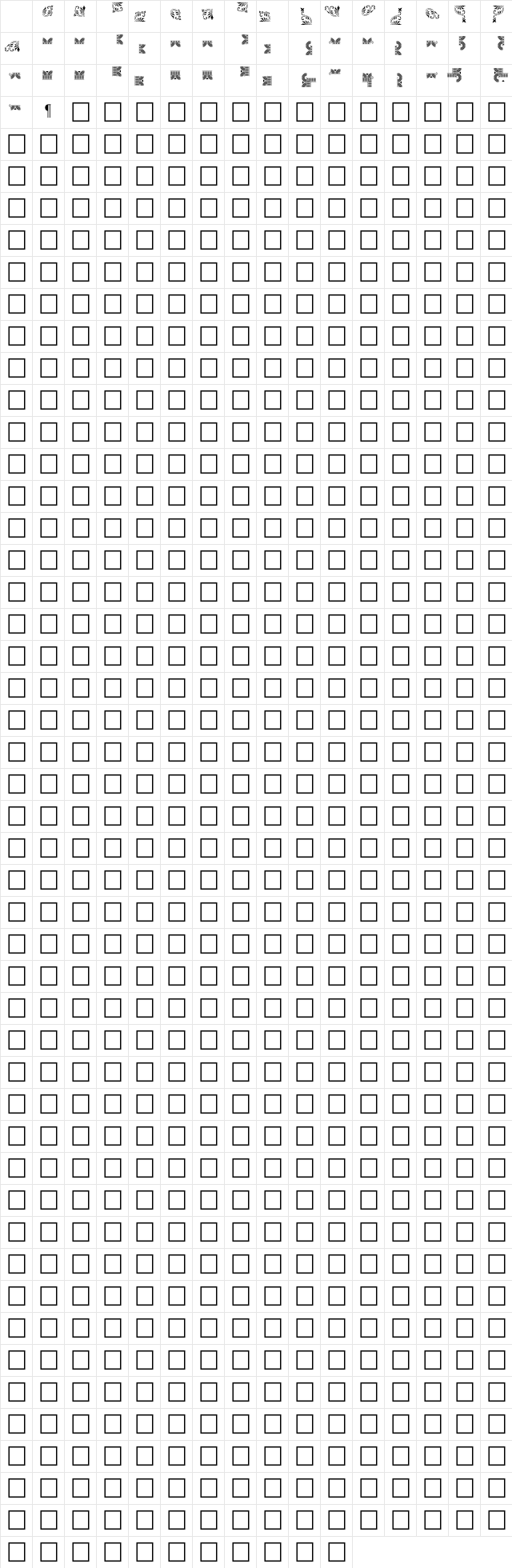 ByDesign Borders4 Regular Character Map ByDesign Borders4 Regular Character Map