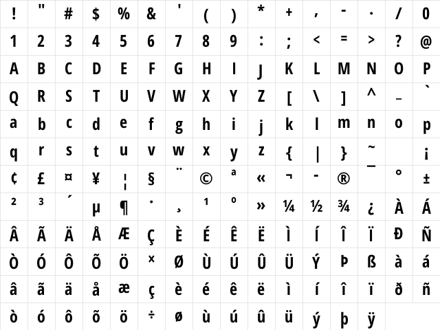 Open Sans Hebrew Condensed Bold Character Map Open Sans Hebrew Condensed Bold Character Map