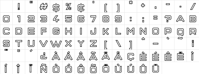 Super Quick Formula Hollow Regular Character Map