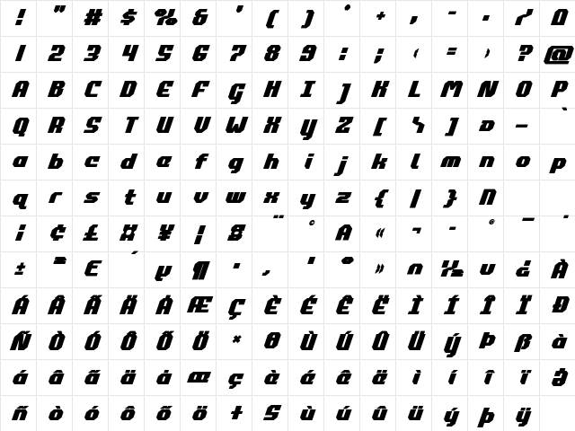 Commonwealth Bold Italic Bold Italic Character Map Commonwealth Bold Italic Bold Italic Character Map